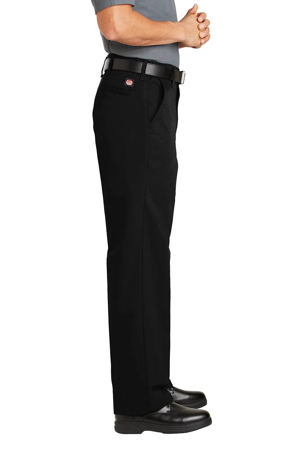 Red Kap Herrenhose mit elastischem Einsatz, knitterfrei, mit Tasche - Schwarz
