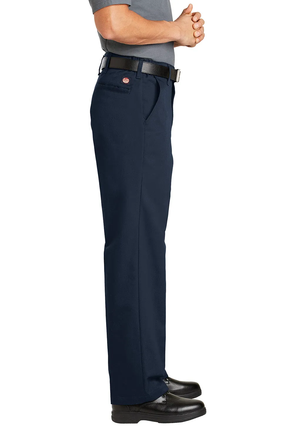 Red Kap Herren Hose mit elastischem Einsatz, knitterfrei und mit Tasche - Marineblau