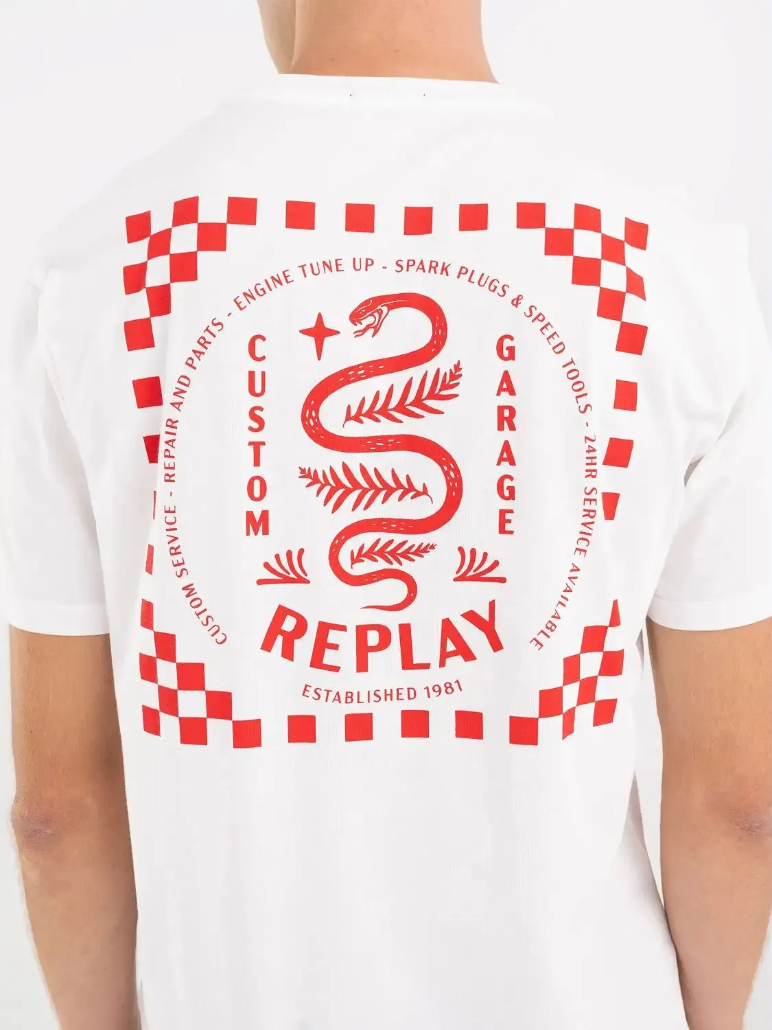 Replay M6836 T-Shirt mit Rückendruck