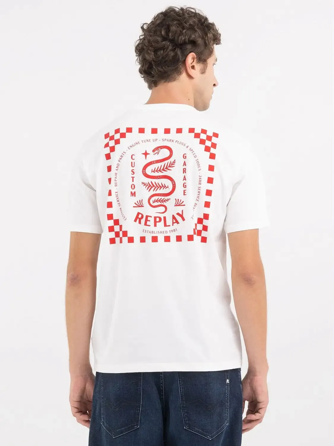 Replay M6836 T-Shirt mit Rückendruck
