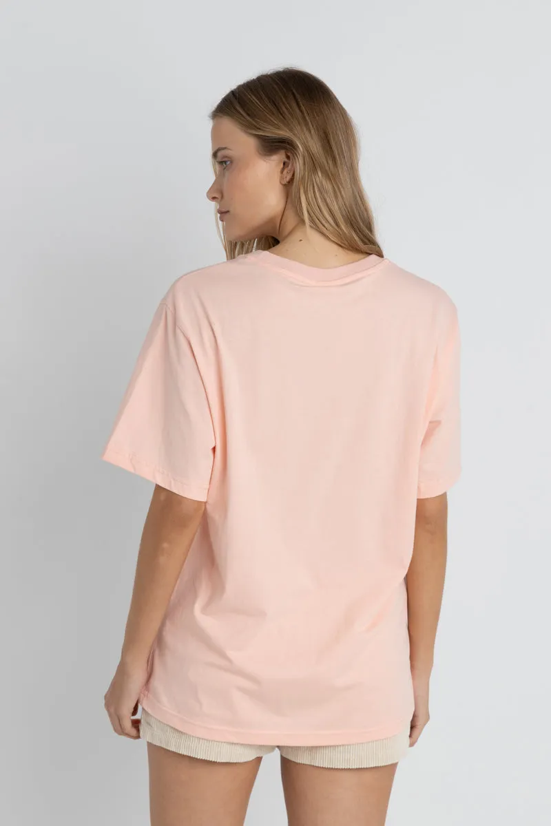 Rhythm Paradise Blumenmuster Übergröße T-Shirt - Pink