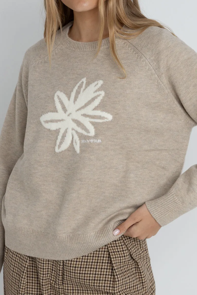 Rhythm Sanctuary Rundhals Strickpullover - Taupe