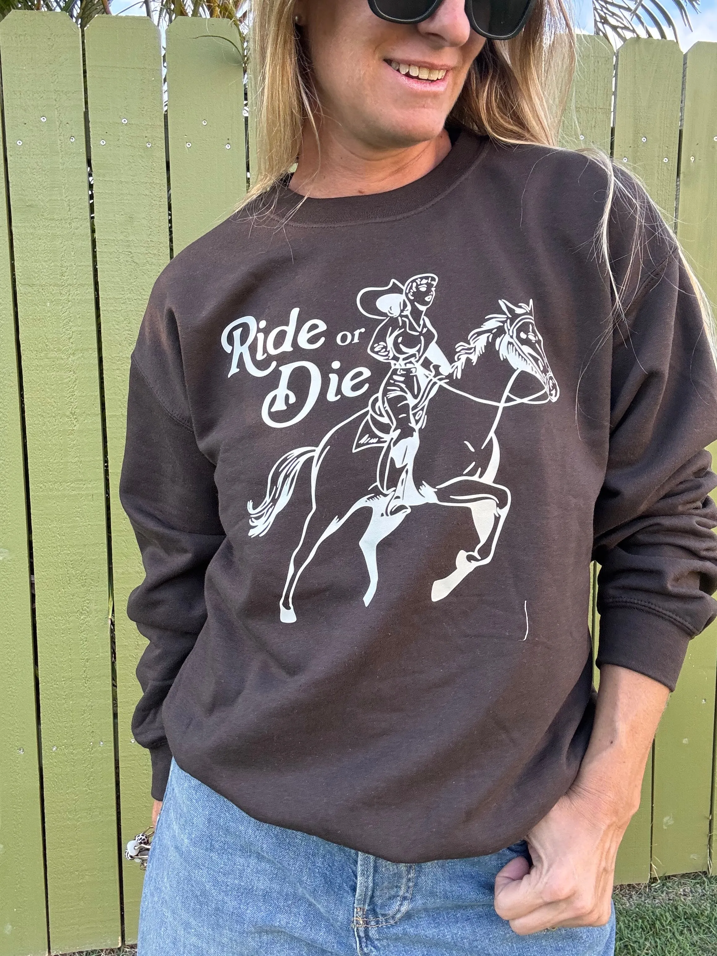 Ride or Die Grafik-Sweatshirt