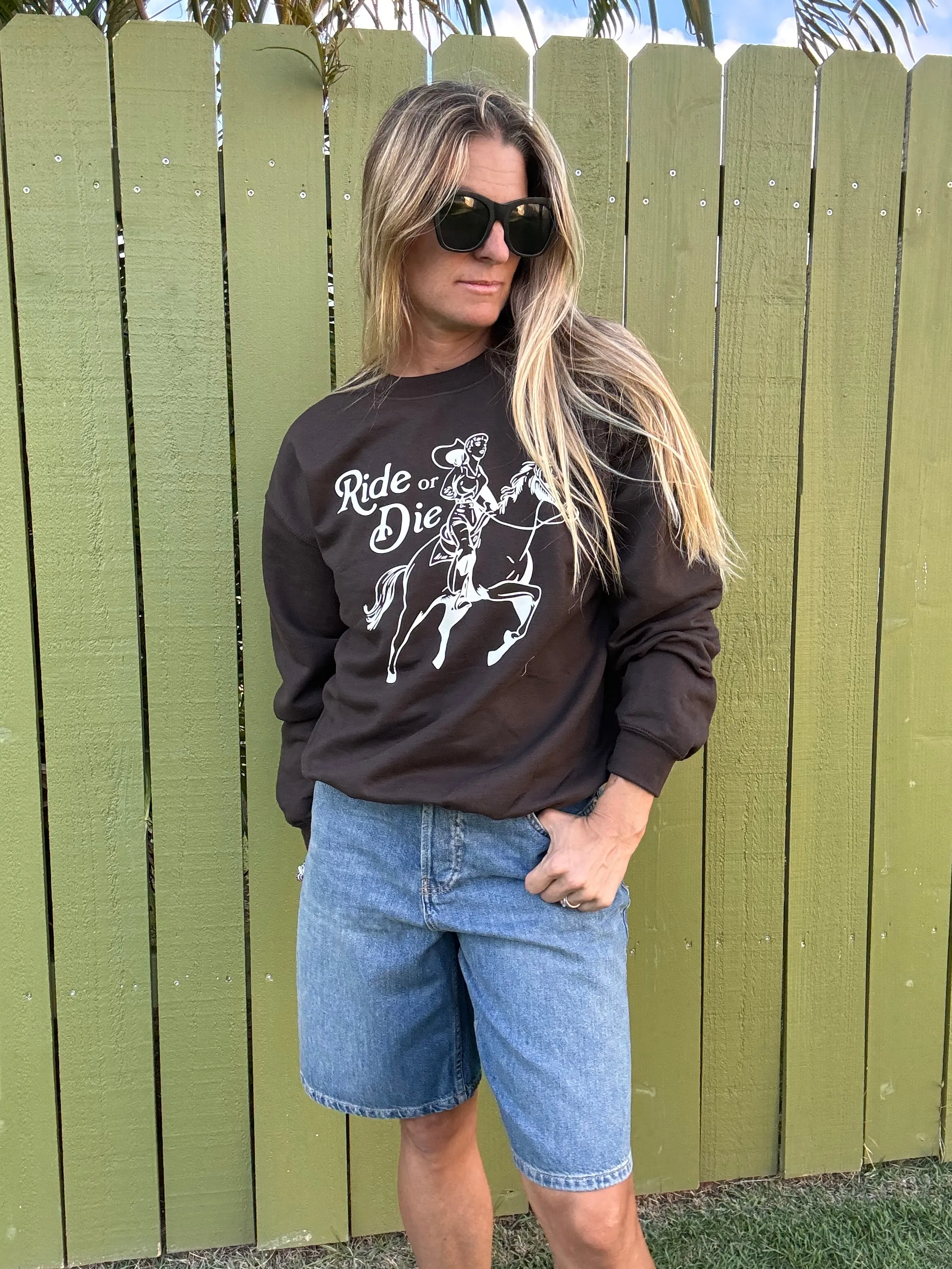 Ride or Die Grafik-Sweatshirt
