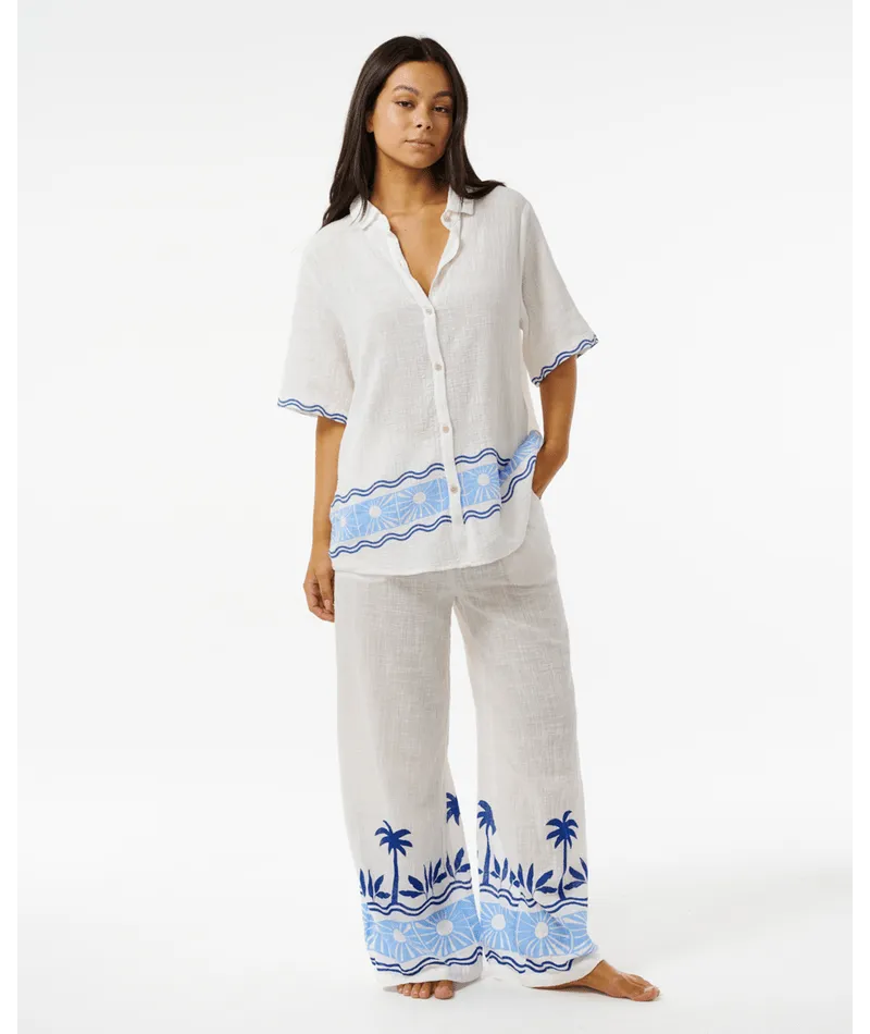 Rip Curl Santorini Sonnenbedrucktes Hemd-Blau