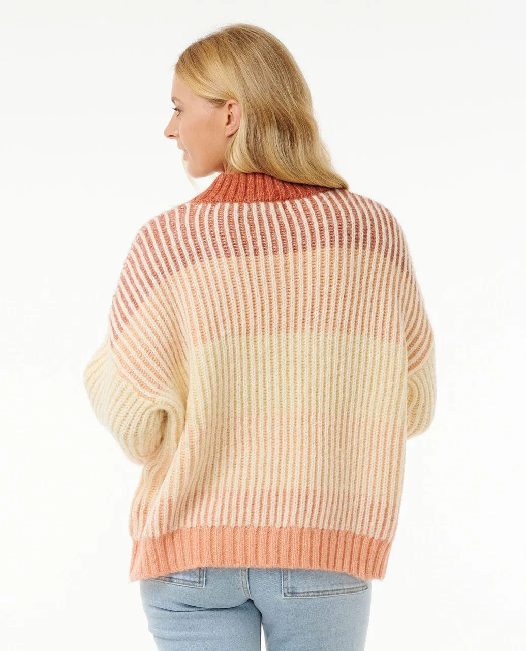 Rip Curl Soleil Rippenstrick-Pullover - Gebranntes Rot