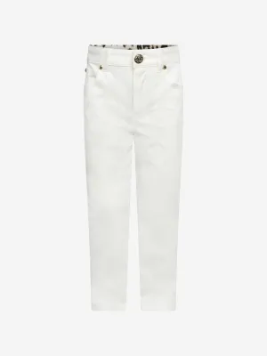 Roberto Cavalli Girls & Leoparden-Gabardine-Hose