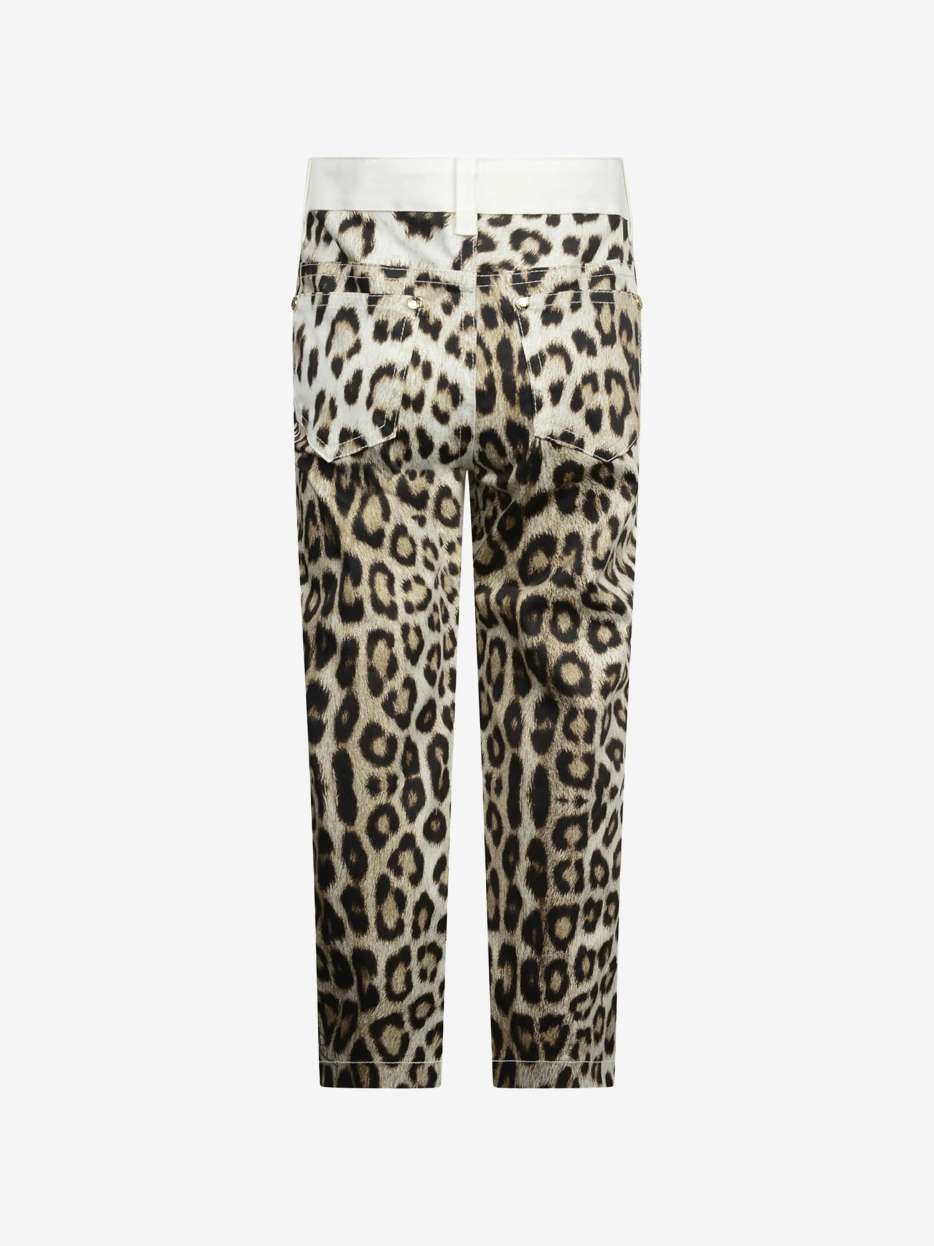 Roberto Cavalli Girls & Leoparden-Gabardine-Hose