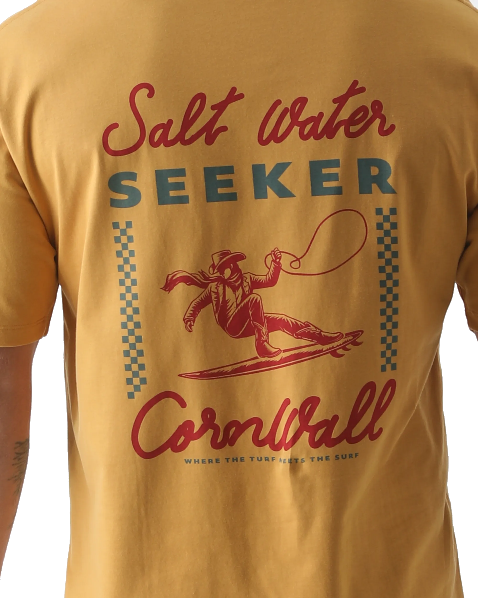 Rodeo Diner T-Shirt in Verblasstem Senf