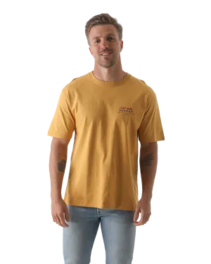 Rodeo Diner T-Shirt in Verblasstem Senf