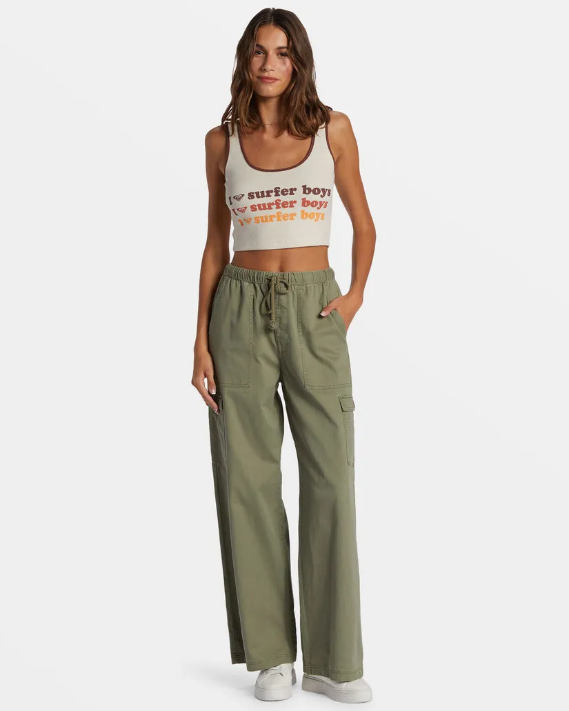 Roxy I Heart Surfer Boys Tauch-Shirt - Pergament