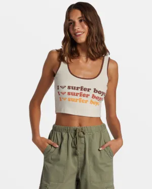Roxy I Heart Surfer Boys Tauch-Shirt - Pergament