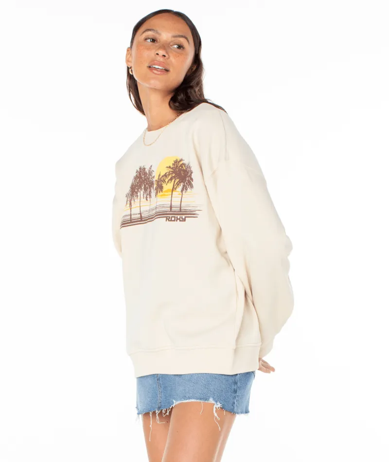 Roxy Morgenwanderung Sweatshirt-Pergament