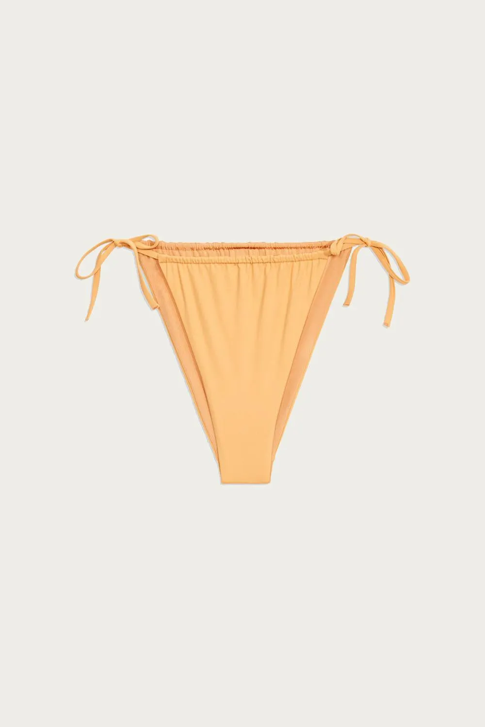 Goldener Bikini-Bottom mit Rüschenbändern
