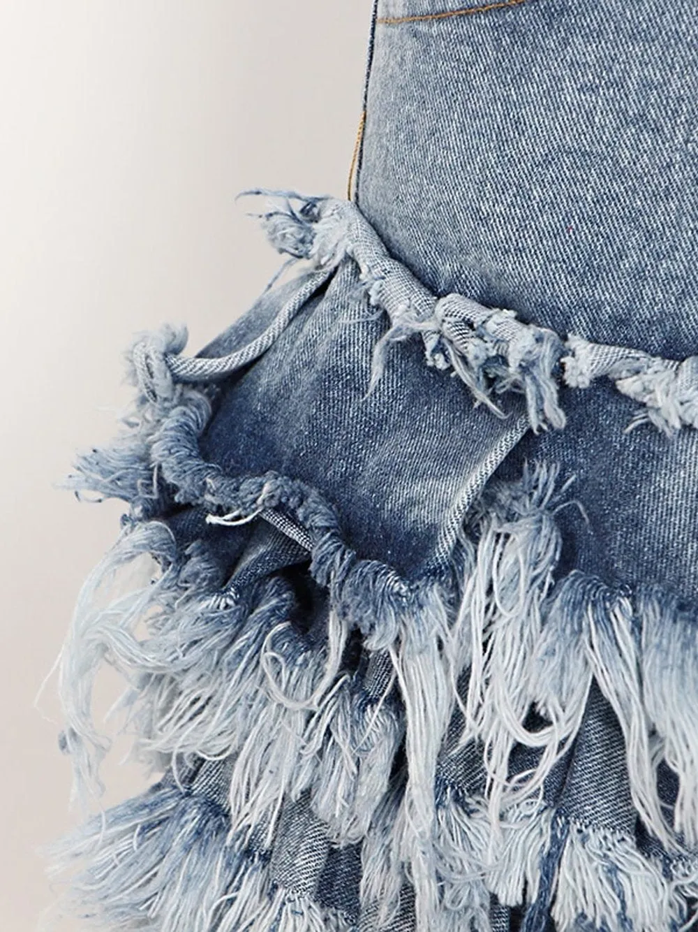 Ruffles Denim Shorts