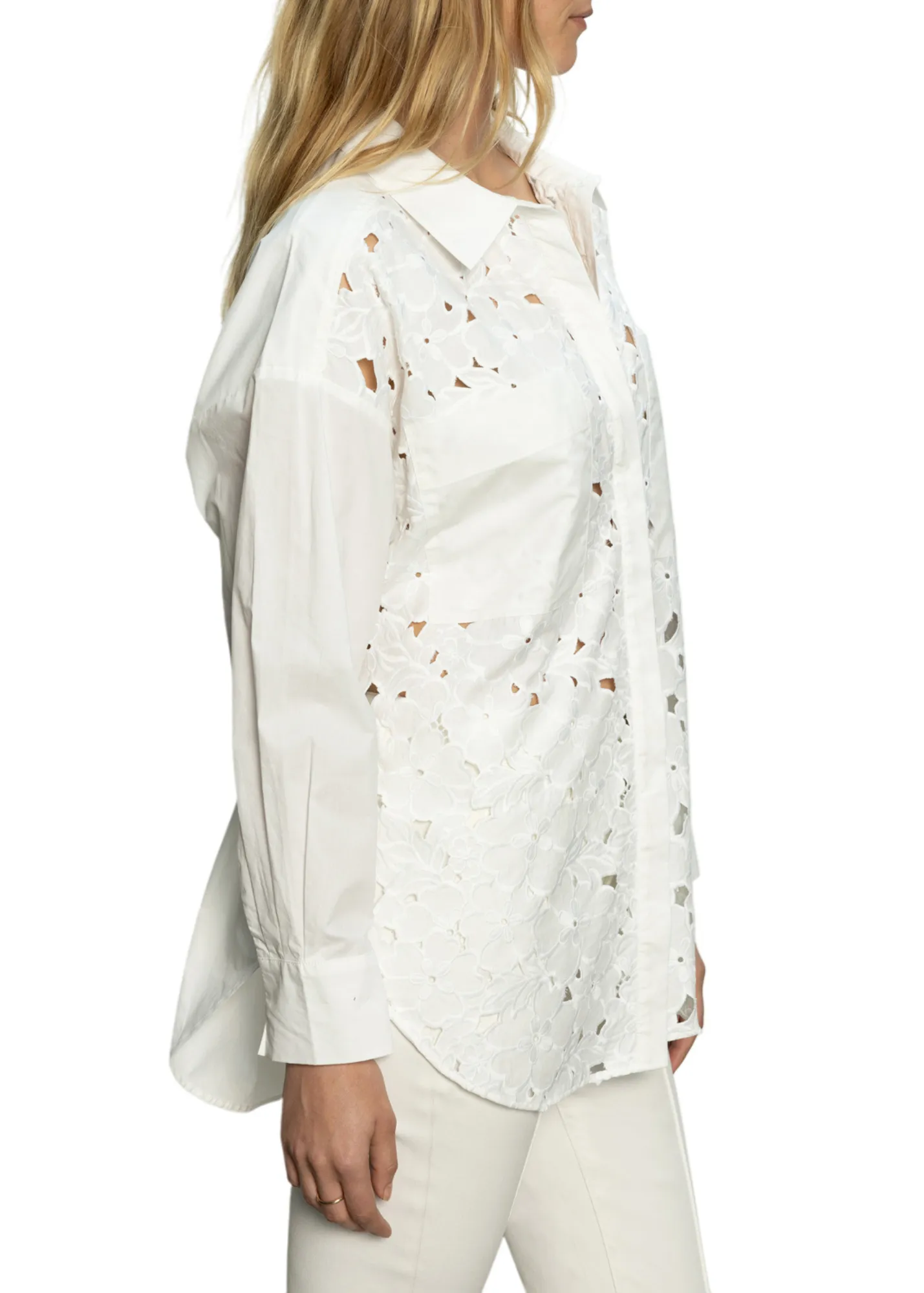 Sanctuary Clothing Spitzen Boyfriend Hemd mit Rückenbindung