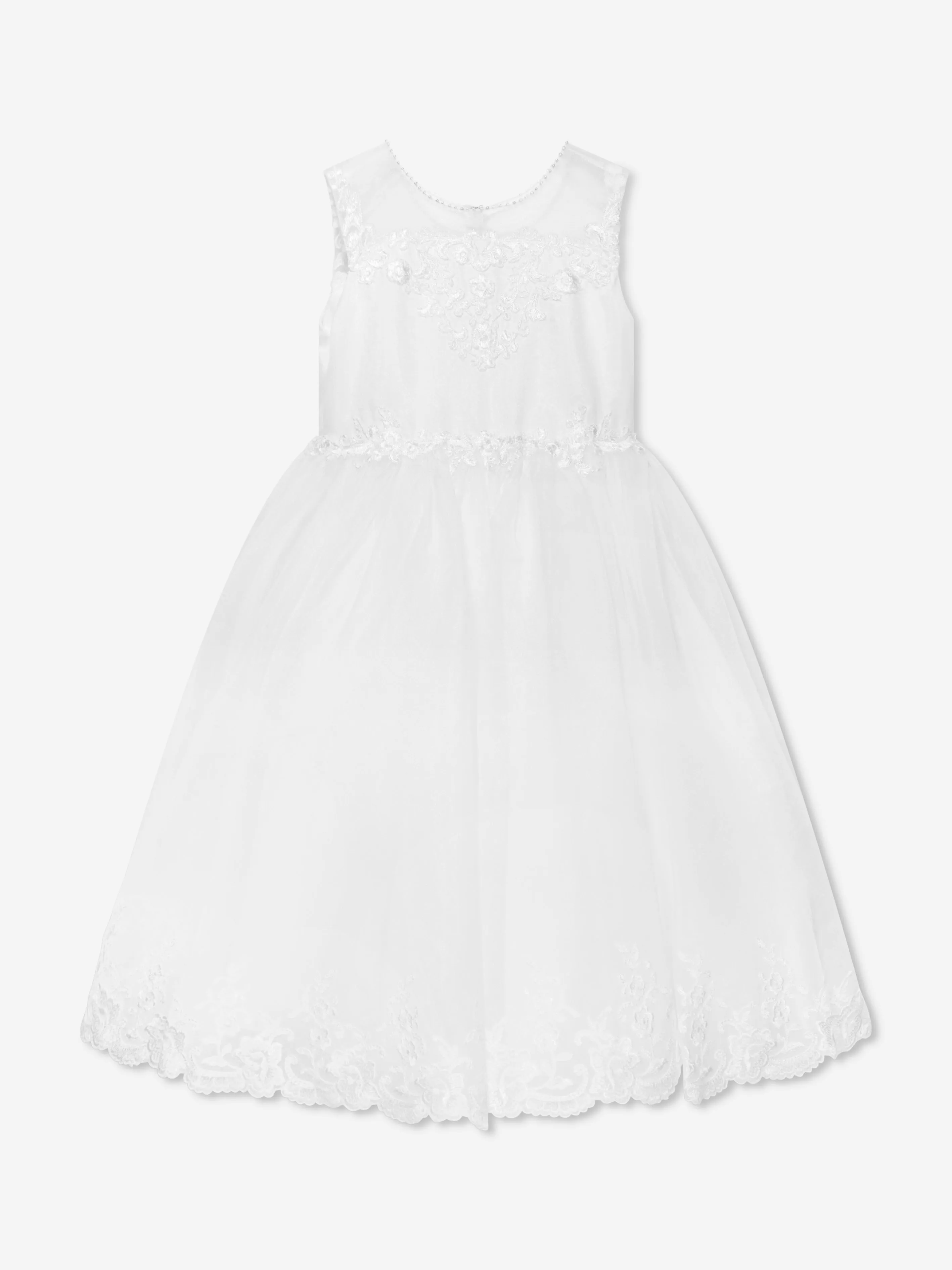 Sarah Louise Mädchen Ballerina-Länge Festkleid in Elfenbein