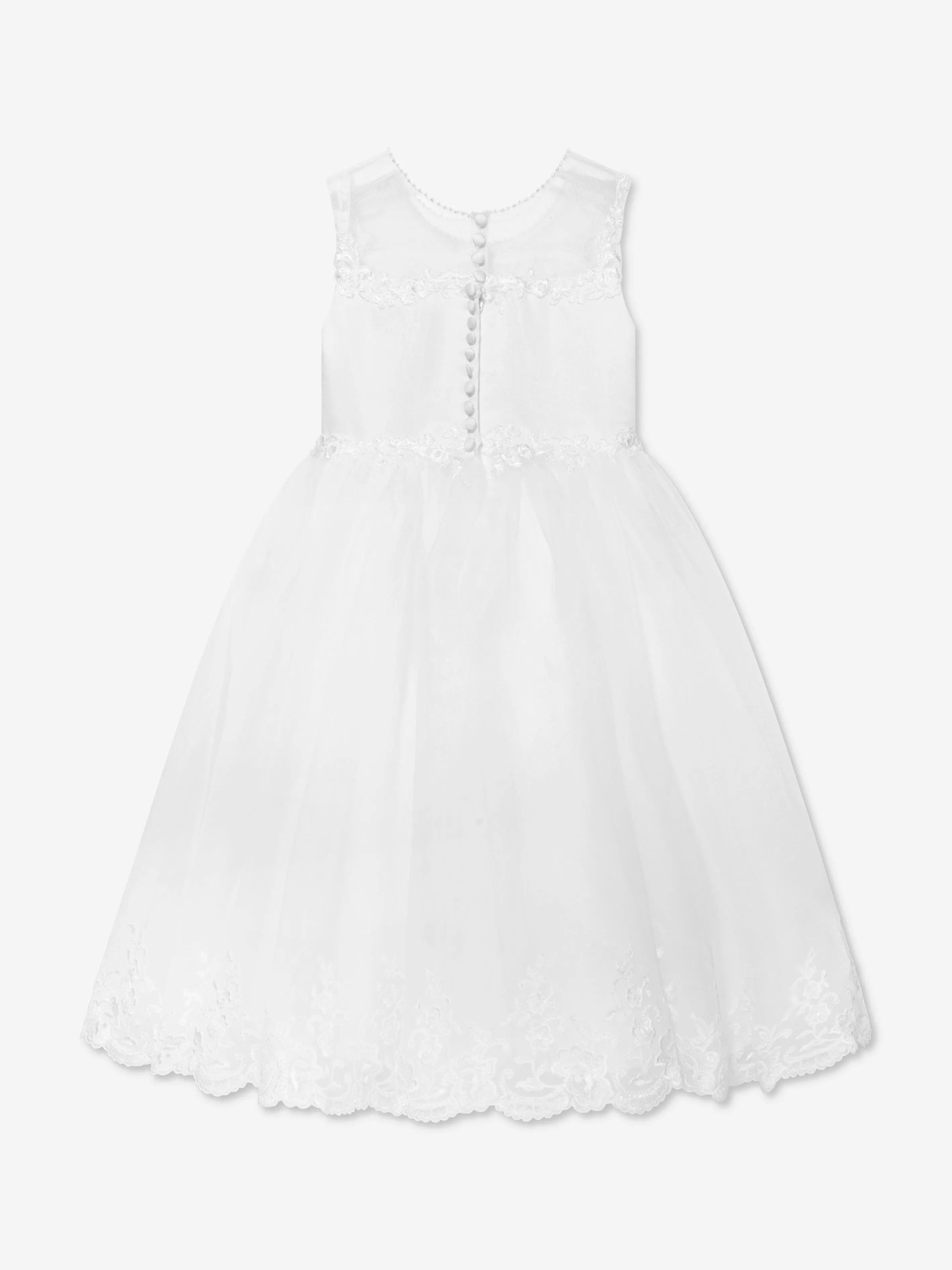 Sarah Louise Mädchen Ballerina-Länge Festkleid in Elfenbein