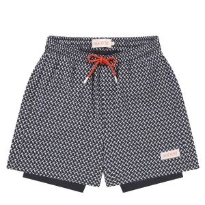 Sealskinz Southwood Schnelltrocknende Fischdruck Badeshorts Marineblau