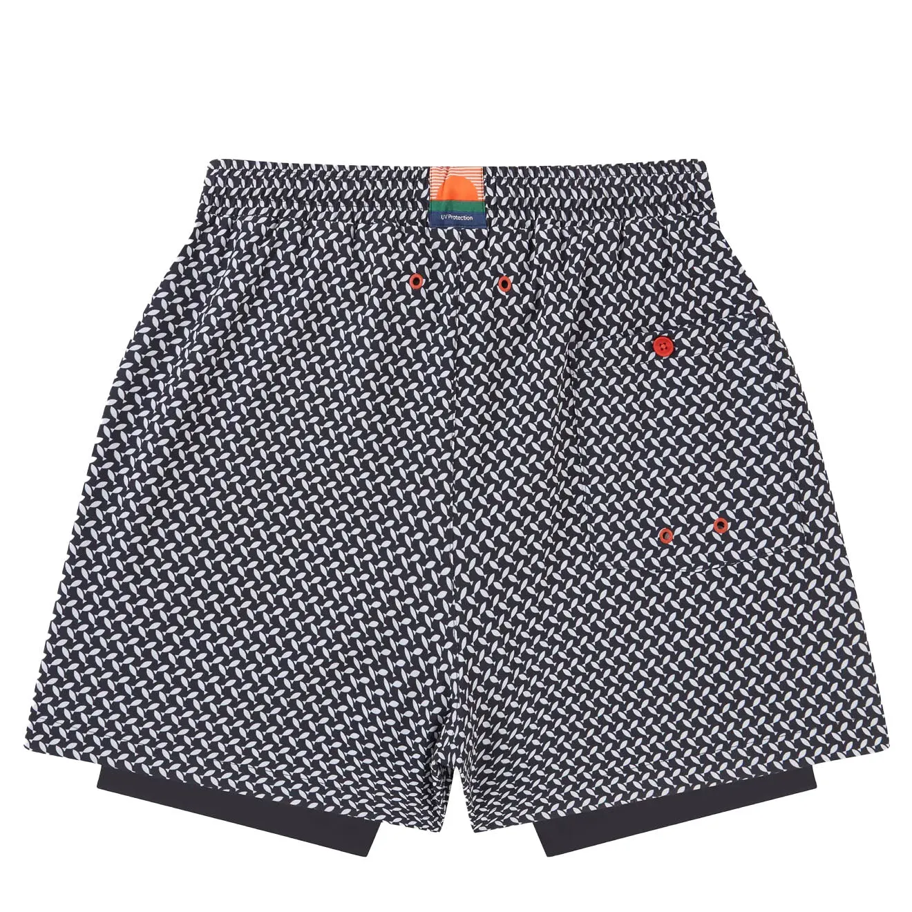 Sealskinz Southwood Schnelltrocknende Fischdruck Badeshorts Marineblau