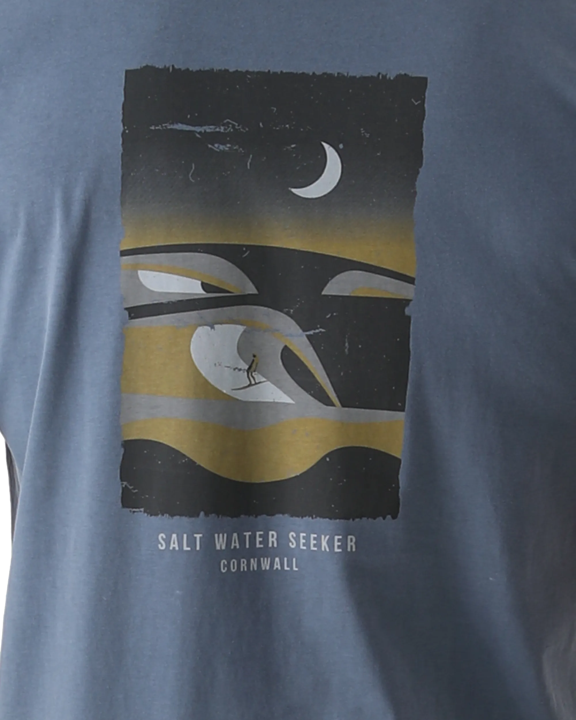 Set aus T-Shirt in Verblasstem Blau