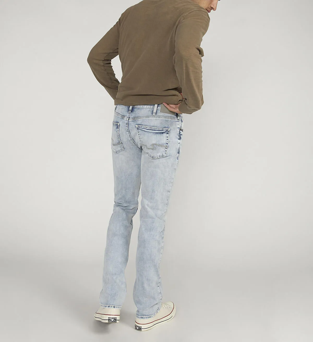 Silberner Allan Slim Fit Gerade Bein