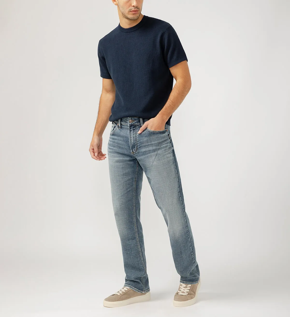 Silver Grayson Classic Fit Gerade Bein