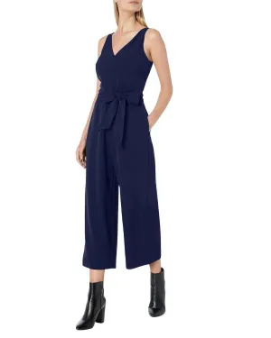Ärmelloser V-Ausschnitt Overall in Blau