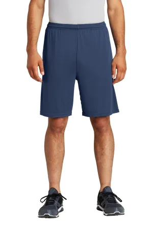 Sport-Tek Herren Competitor Feuchtigkeitstransportierende Shorts mit Taschen - Echt Marineblau