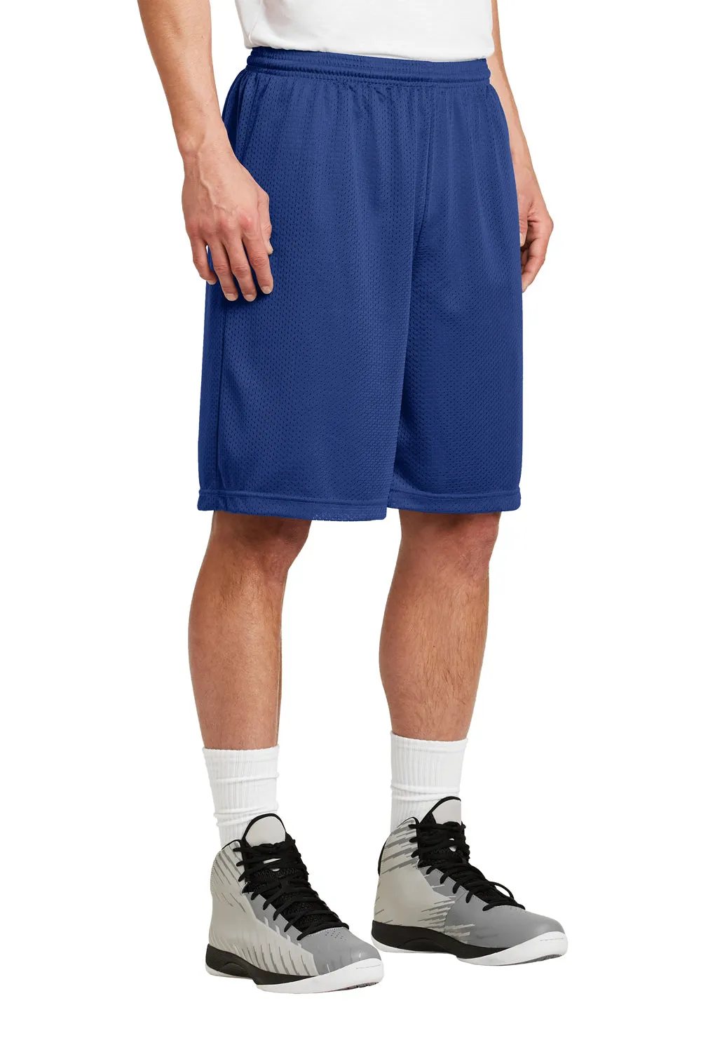 Sport-Tek Herren Feuchtigkeitstransportierende Classic Mesh Lange Shorts - Echtes Königsblau - Ausverkauf
