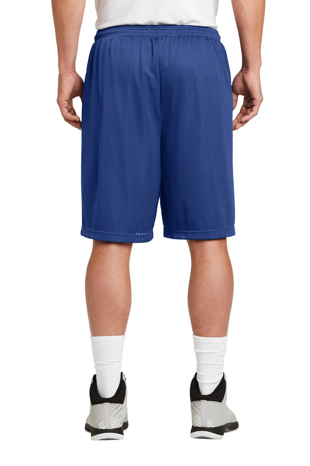 Sport-Tek Herren Feuchtigkeitstransportierende Classic Mesh Lange Shorts - Echtes Königsblau - Ausverkauf