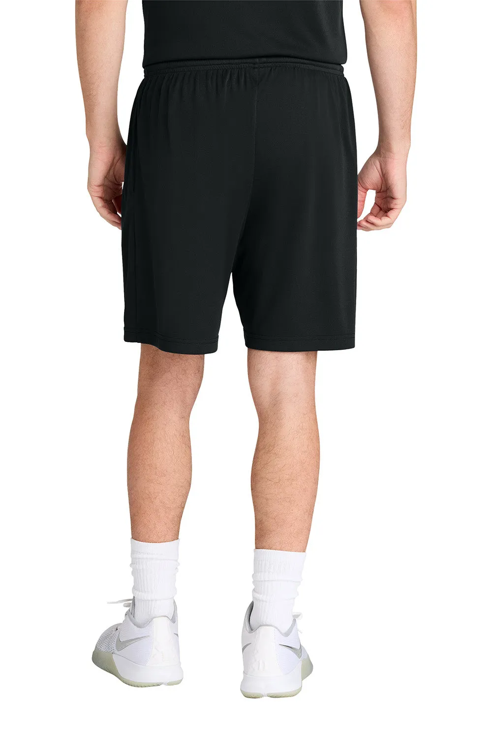 Sport-Tek Herren Feuchtigkeitstransportierende Wettkampf-Sportshorts mit Taschen - Schwarz
