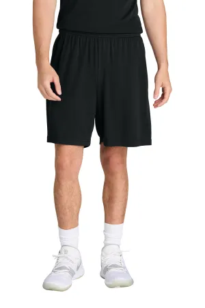 Sport-Tek Herren Feuchtigkeitstransportierende Wettkampf-Sportshorts mit Taschen - Schwarz