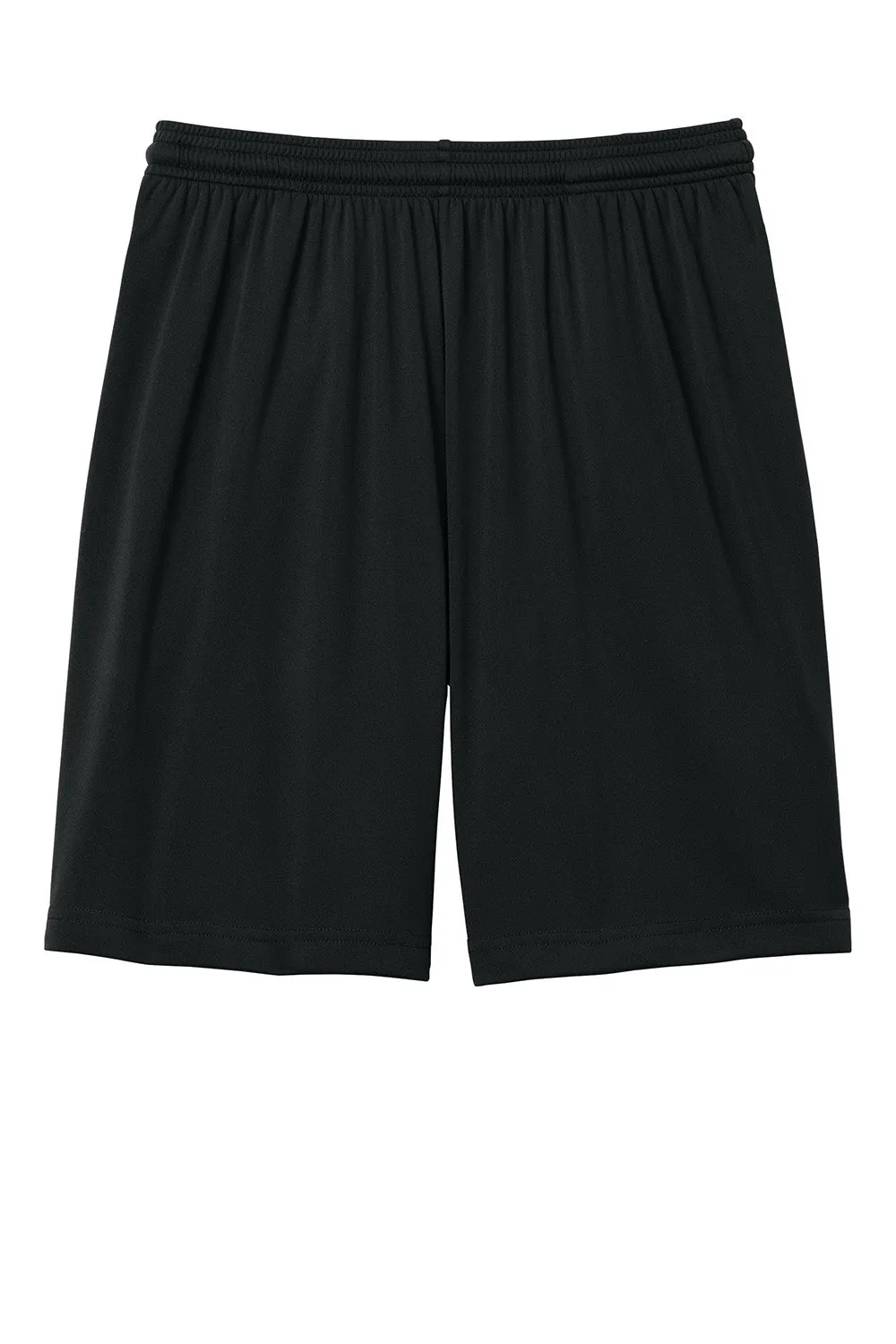 Sport-Tek Herren Feuchtigkeitstransportierende Wettkampf-Sportshorts mit Taschen - Schwarz