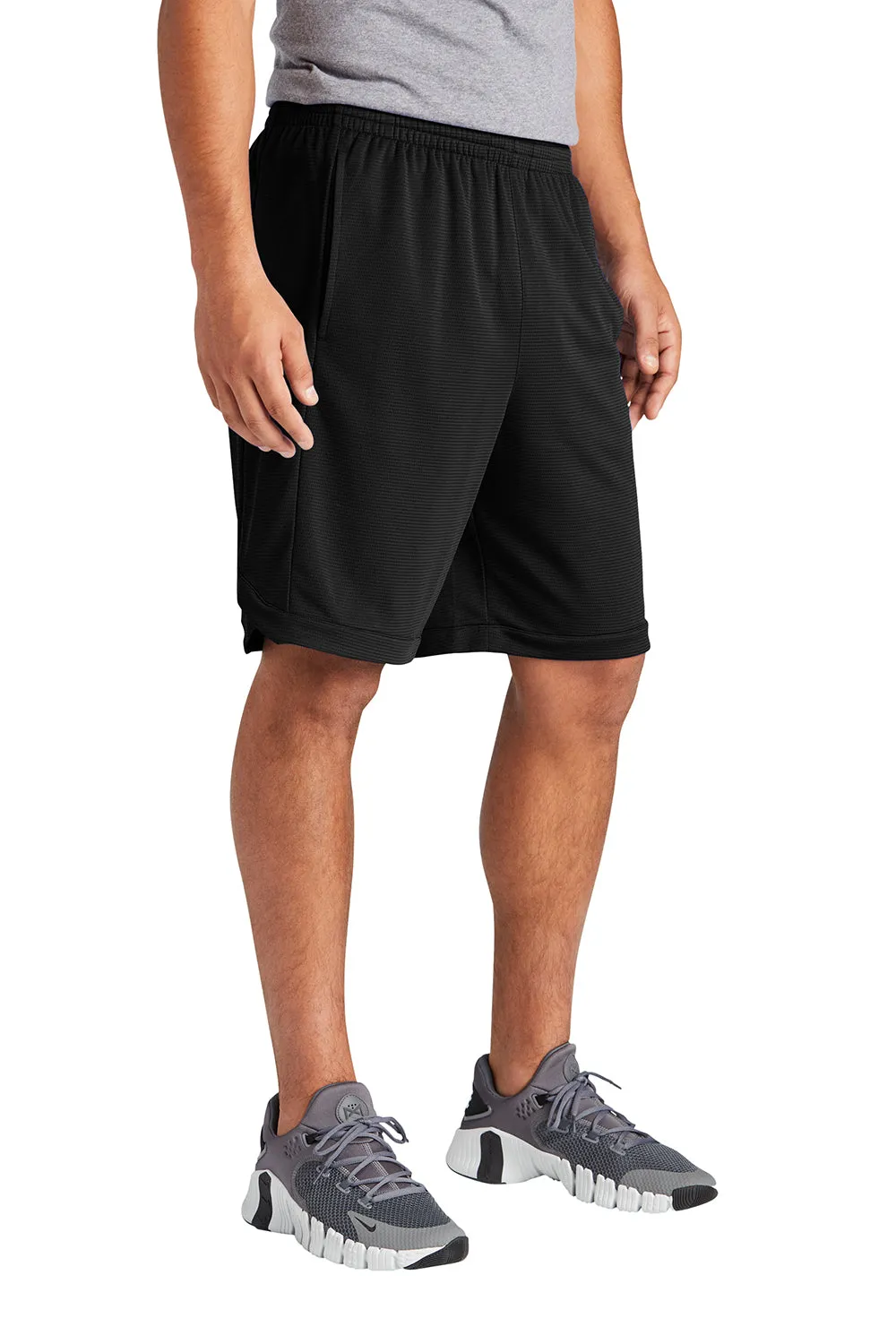 Sport-Tek Herren Position PosiCharge Shorts mit Taschen - Schwarz