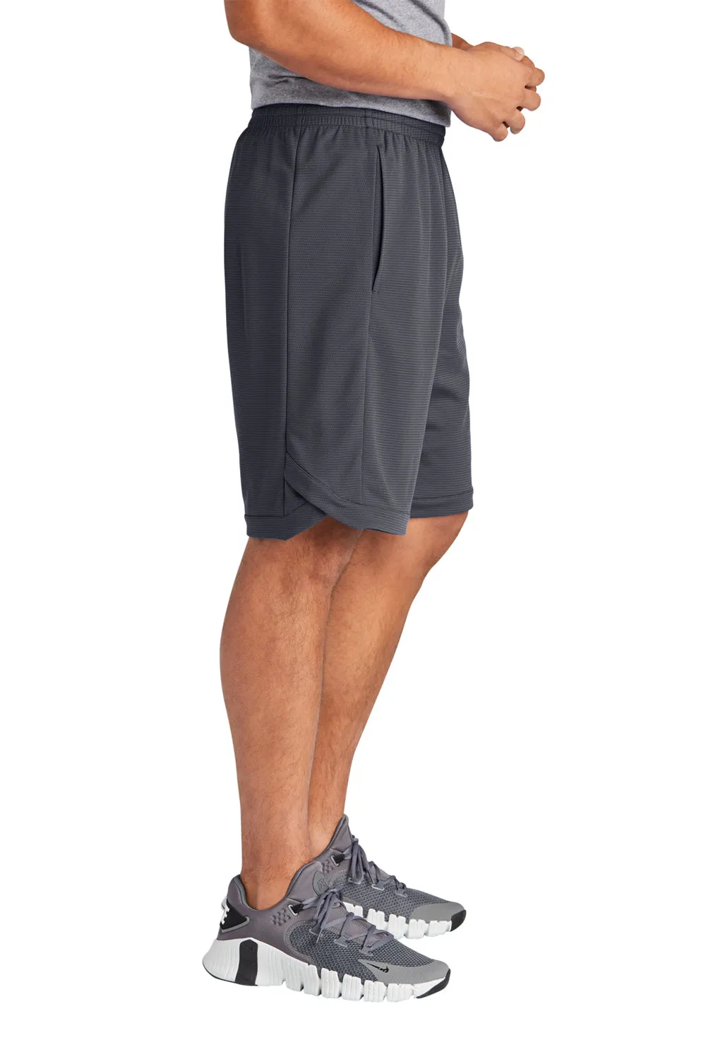 Sport-Tek Herren Position PosiCharge Shorts mit Taschen - Graugrau