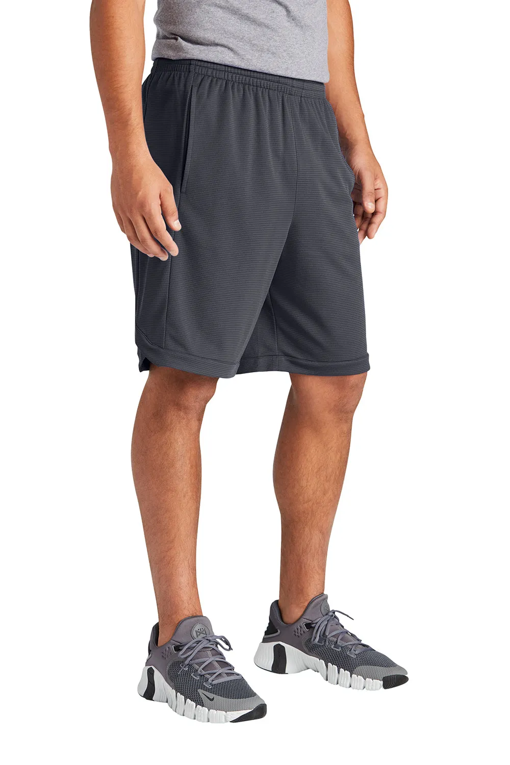 Sport-Tek Herren Position PosiCharge Shorts mit Taschen - Graugrau