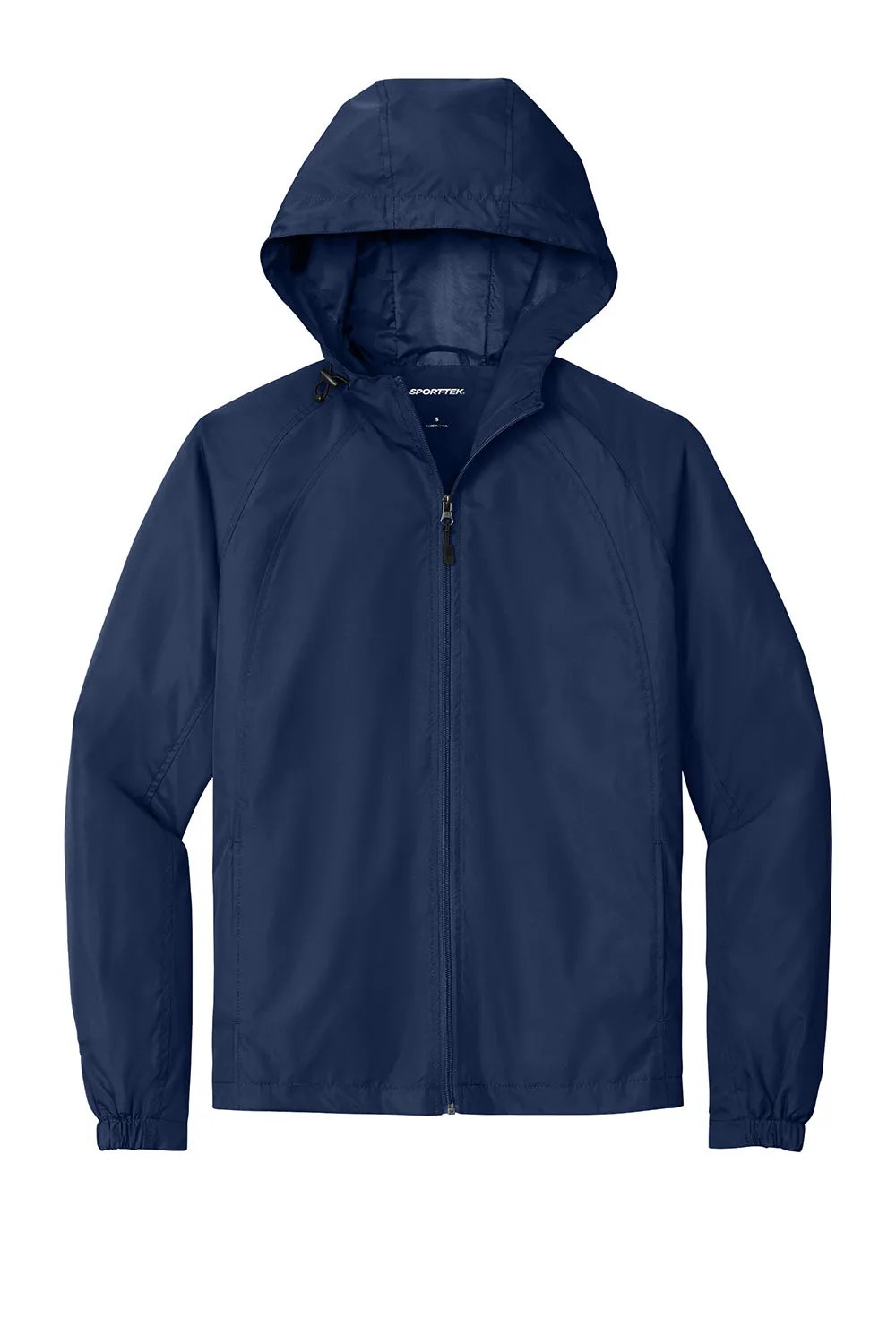 Sport-Tek Herren wasserabweisende Kapuzenjacke mit Reißverschluss - Marineblau