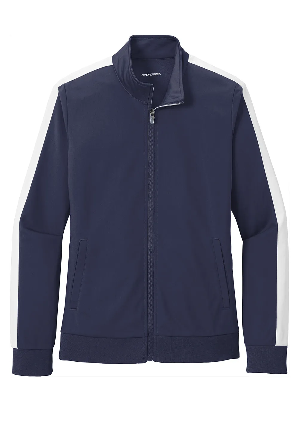 Sport-Tek Damen Reißverschluss-Jacke - Marineblau/Weiß