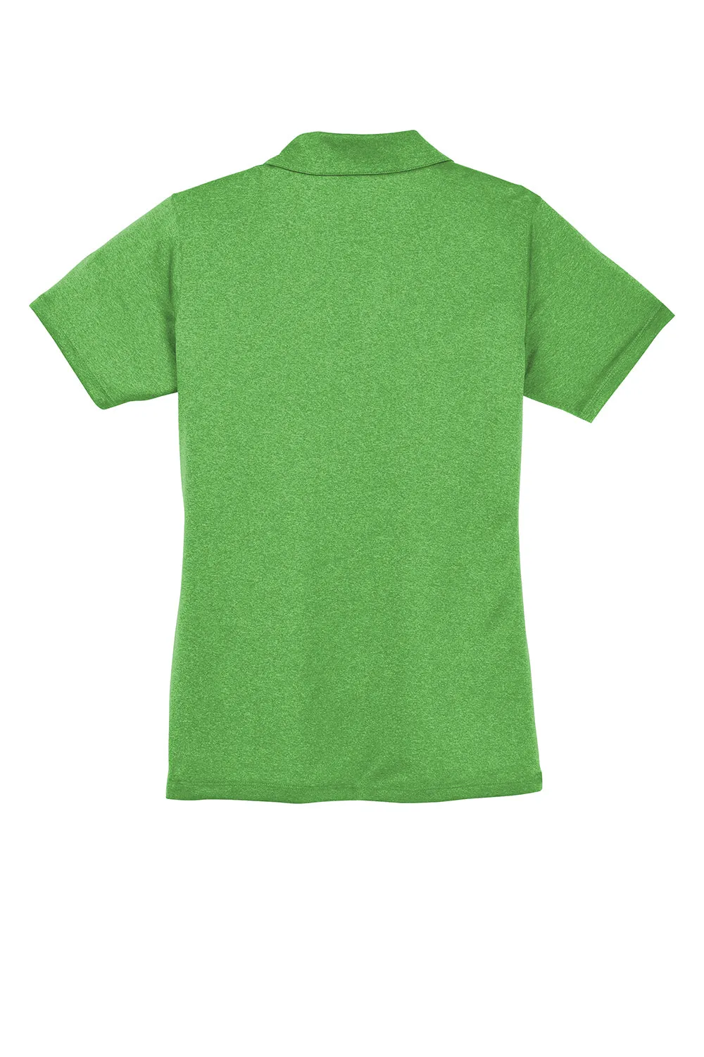 Sport-Tek Damen Heather Contender Feuchtigkeitstransportierendes Kurzarm-Polohemd - Heather Rasengrün
