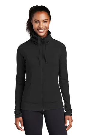 Sport-Tek Damen Sport-Wick Feuchtigkeitstransportierende Reißverschlussjacke - Schwarz