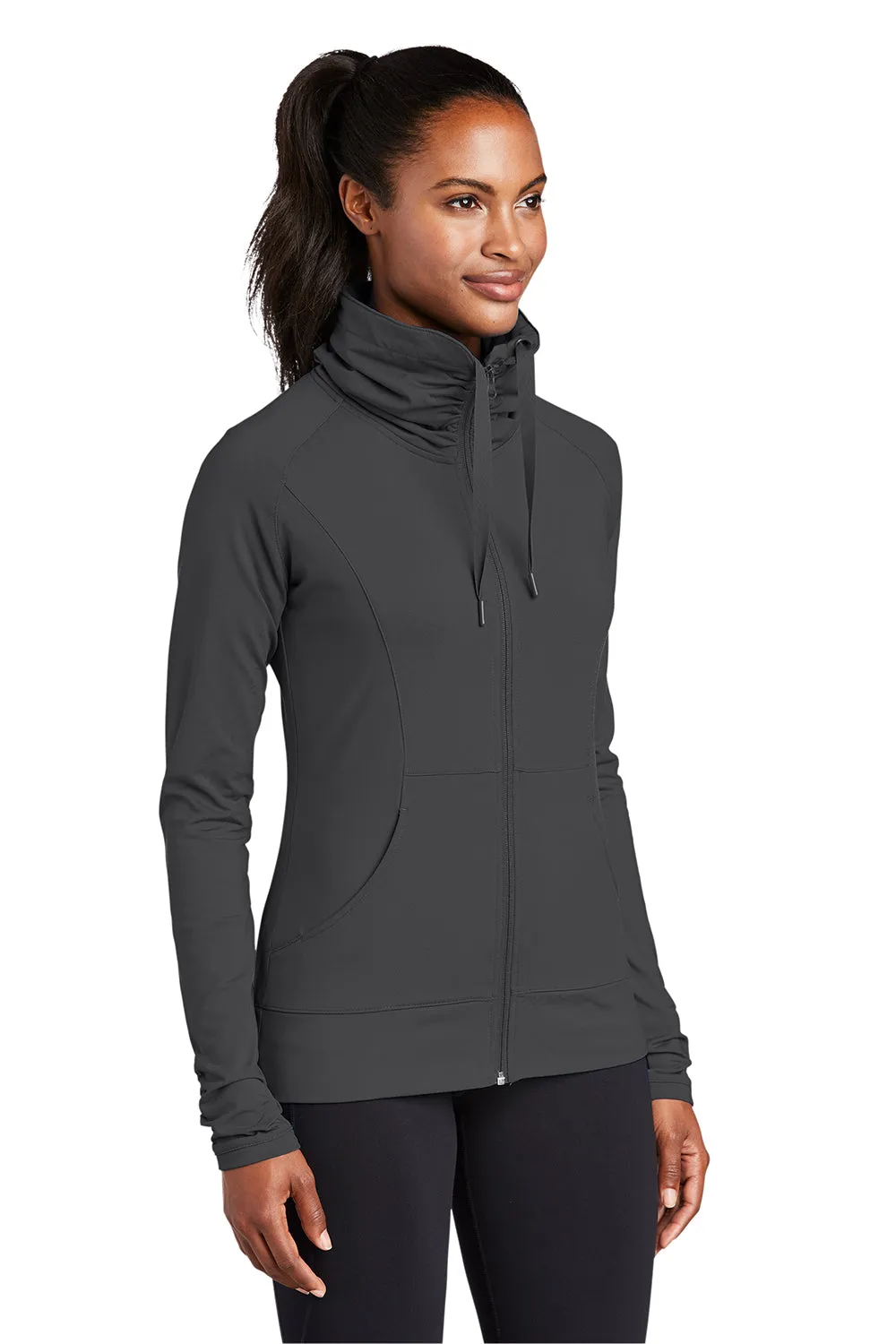 Sport-Tek Damen Sport-Wick Feuchtigkeitstransportierende Reißverschlussjacke - Anthrazitgrau