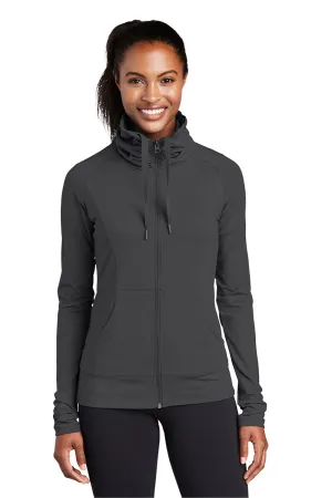 Sport-Tek Damen Sport-Wick Feuchtigkeitstransportierende Reißverschlussjacke - Anthrazitgrau