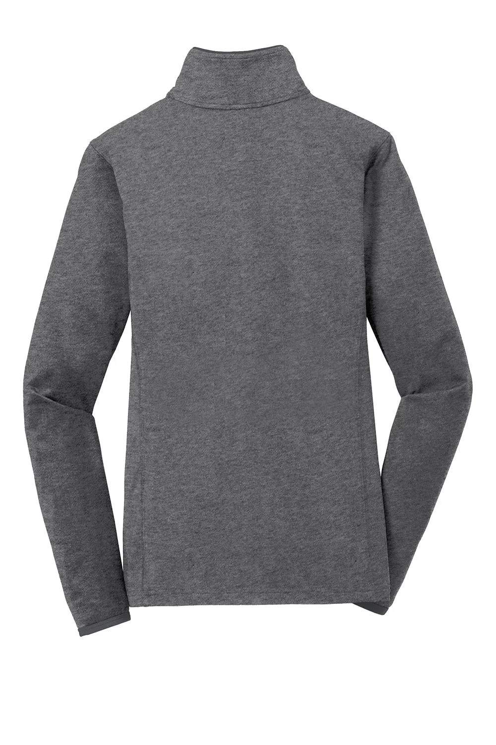 Sport-Tek Damen Sport-Wick Feuchtigkeitstransportierende Full-Zip-Jacke - Heather Charcoal Grey/Charcoal Grey