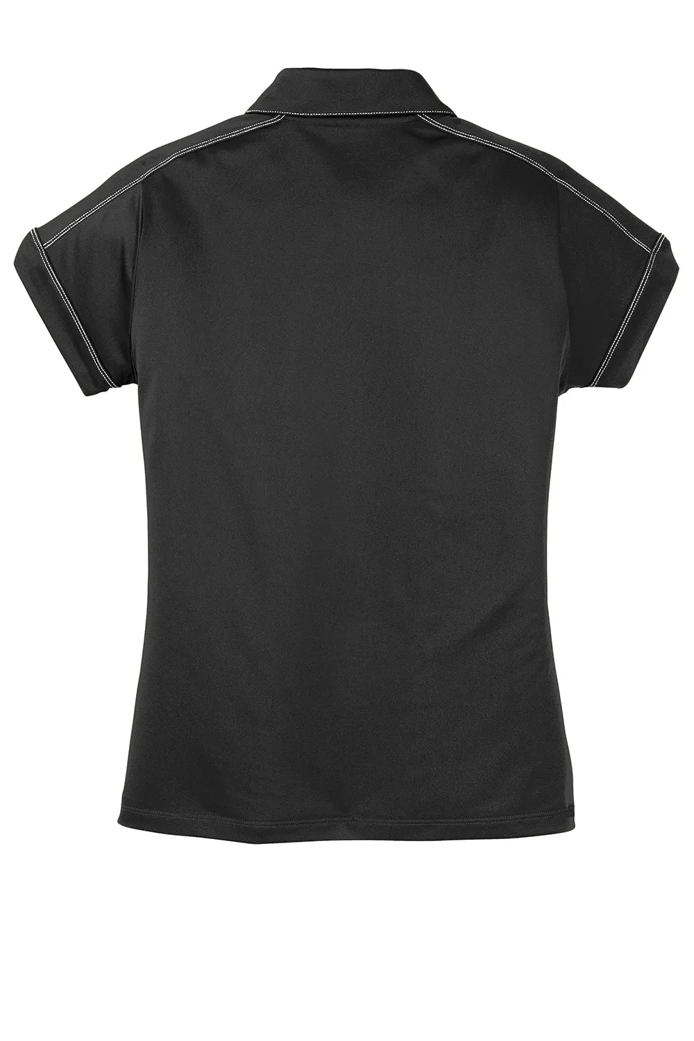 Sport-Tek Damen Sport-Wick Feuchtigkeitstransportierendes Kurzarm-Polohemd - Schwarz - Ausverkauf