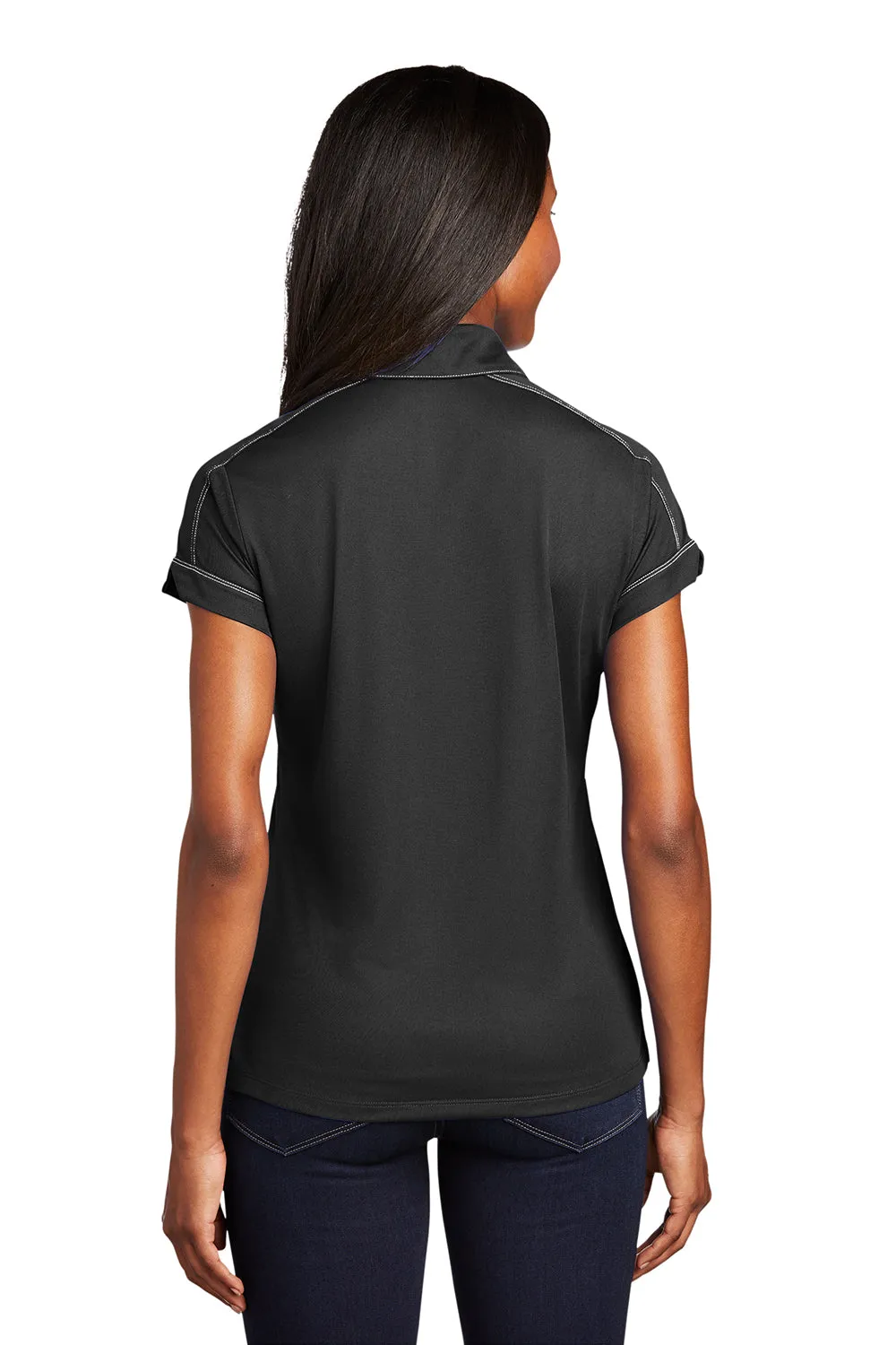 Sport-Tek Damen Sport-Wick Feuchtigkeitstransportierendes Kurzarm-Polohemd - Schwarz - Ausverkauf