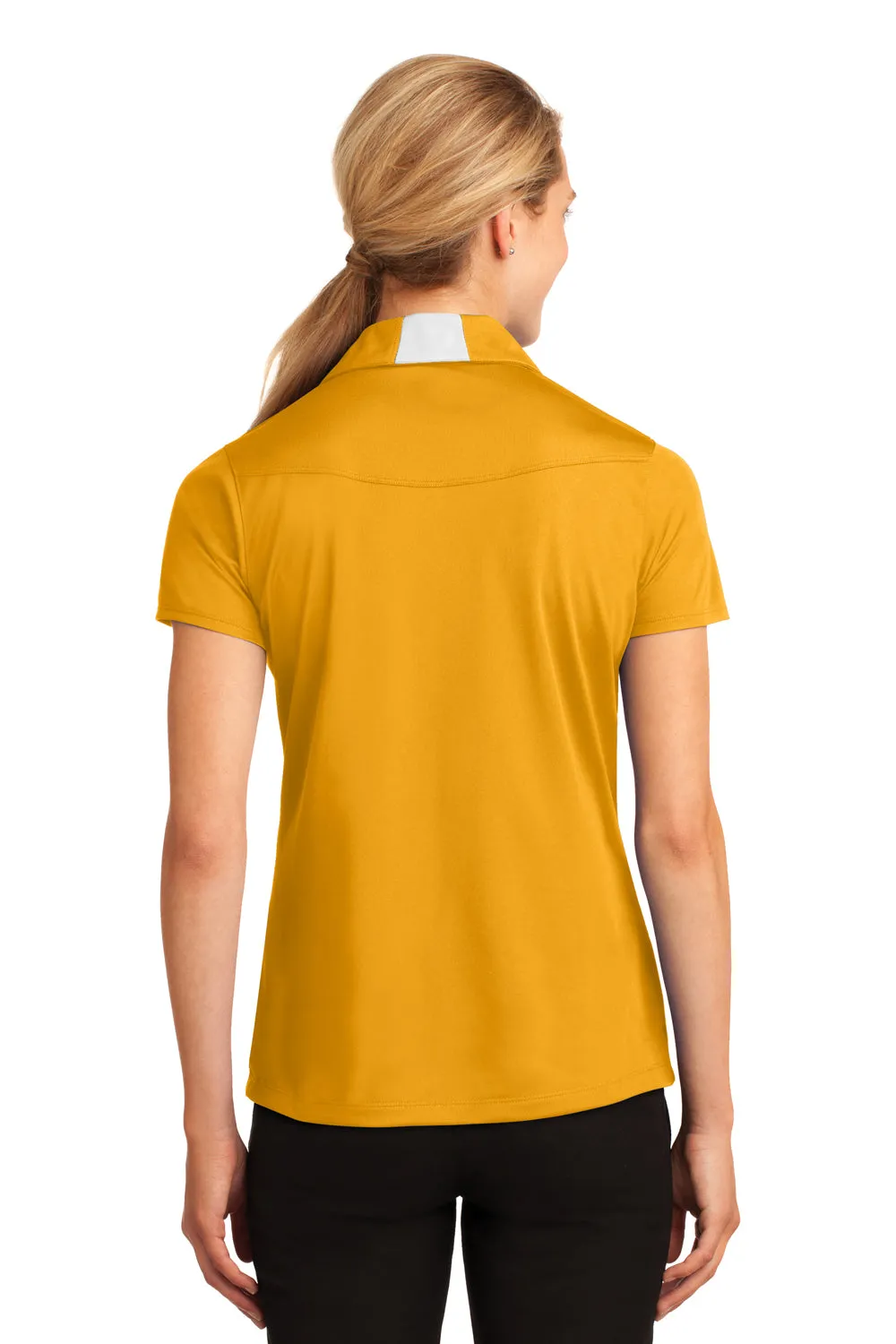 Sport-Tek Damen Sport-Wick Feuchtigkeitstransport Polo-Shirt mit kurzen Ärmeln - Gold/Weiß - Auslaufmodell