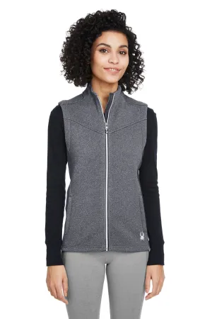 Spyder Damen Pursuit Weste mit vollem Reißverschluss - Heather Schwarz/Schwarz