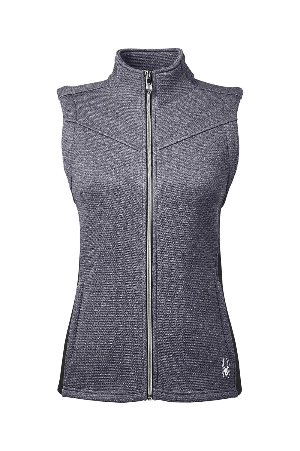 Spyder Damen Pursuit Weste mit vollem Reißverschluss - Heather Schwarz/Schwarz