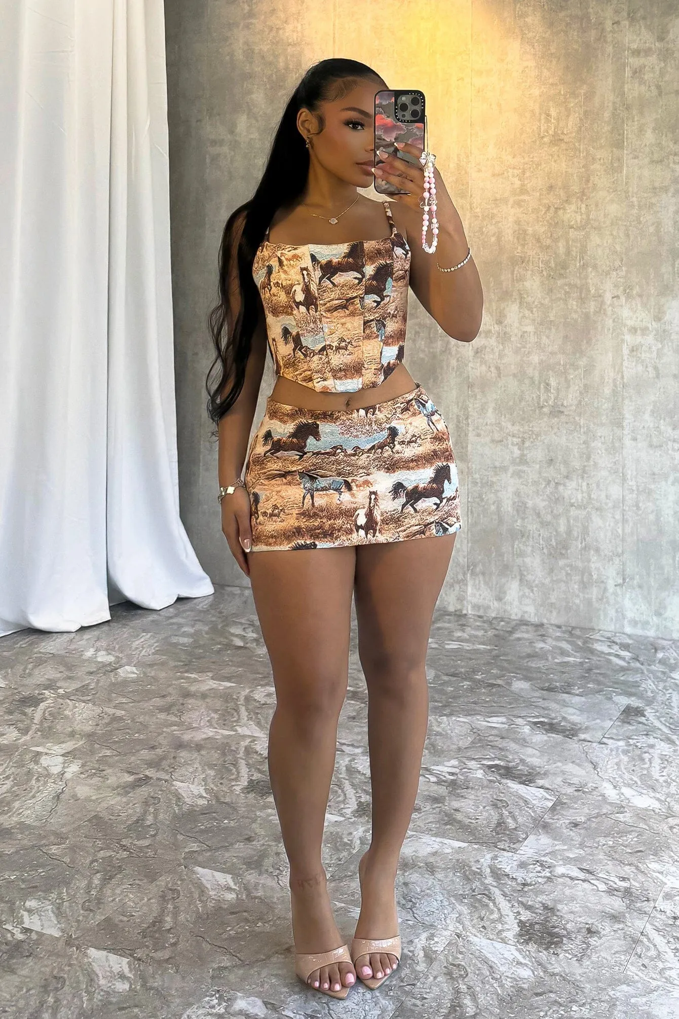 Stallion Print Minirock